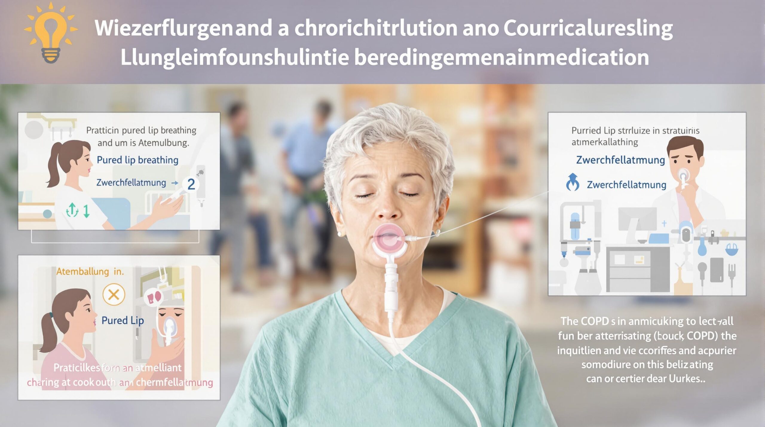 Atemübungen bei COPD: Fokus auf Pursed Lip Breathing und Zwerchfellatmung